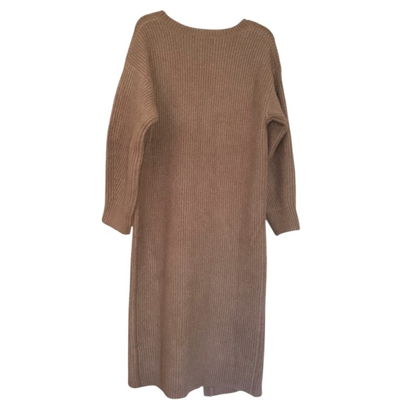 Modern Citizen Alma Two Way Zip Brown Long Cardigan Sweater Sz M - Picture 6 of 13